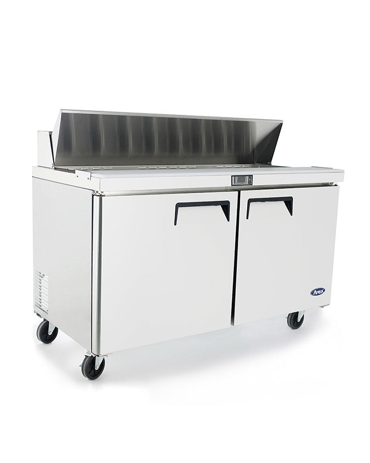 Atosa MSF8303GR 60" Refrigerated Standard Top Sandwich Prep Table, 17.2 Cu. Ft.