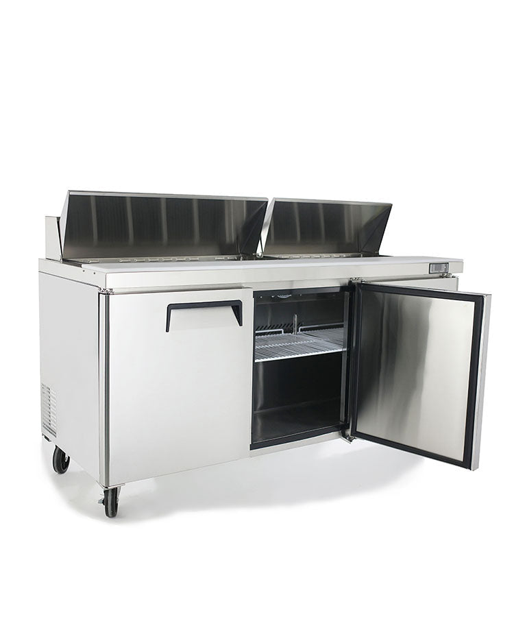 Atosa MSF8304GR 72" Refrigerated Standard Top Sandwich Prep Table, 21.1 Cu. Ft.