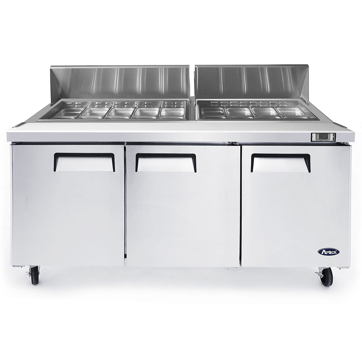 Atosa MSF8304GR 72" Refrigerated Standard Top Sandwich Prep Table, 21.1 Cu. Ft.
