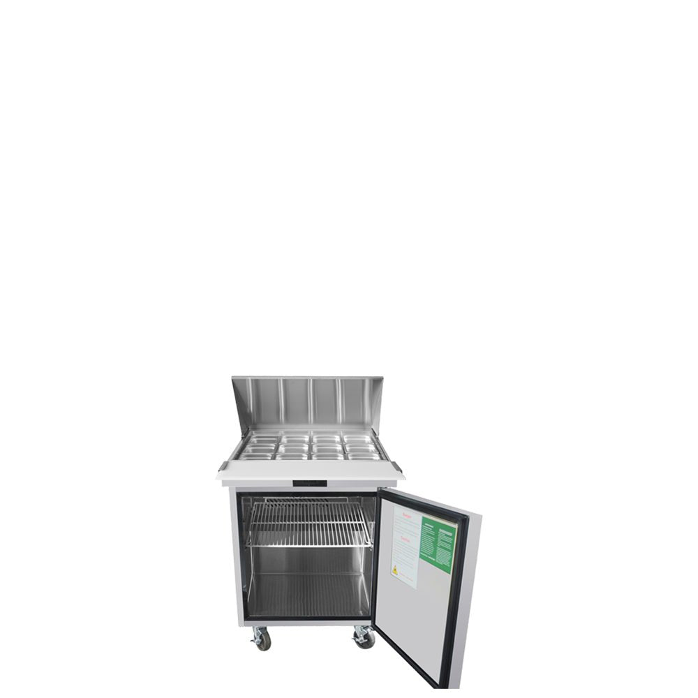 Atosa MSF8305GR 27" Refrigerated Mega Top Sandwich Prep Table, 7.2 Cu. Ft.