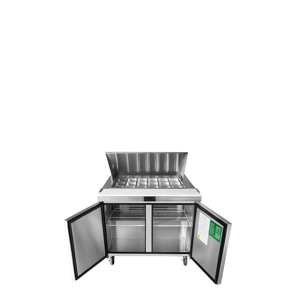 Atosa MSF8306GR 48" Refrigerated Mega Top Sandwich Prep Table, 13.4 Cu. Ft.