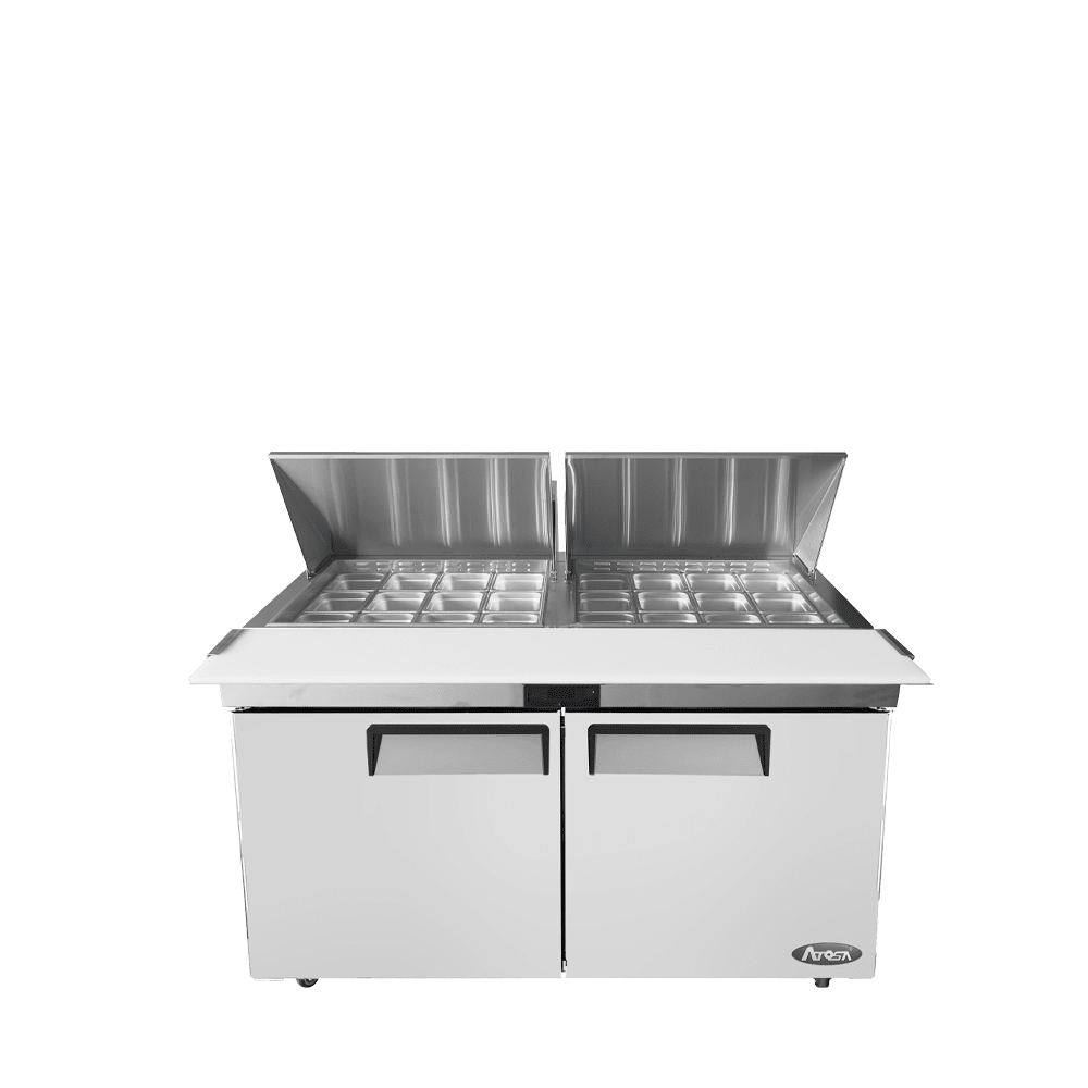 Atosa MSF8307GR 60" Refrigerated Mega Top Sandwich Prep Table, 17.2 Cu. Ft.