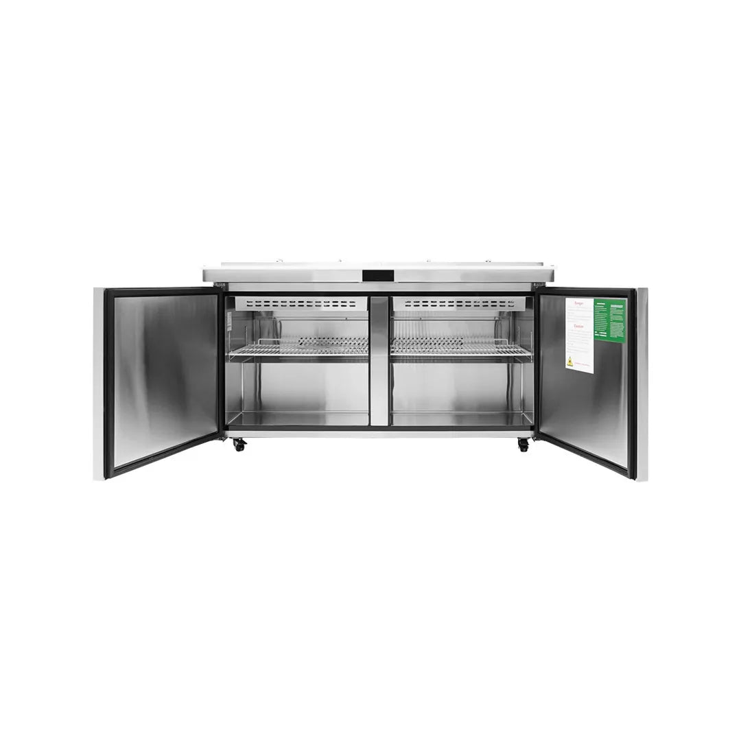 ATOSA MSF8307GR - NTCV 2 Door Mega Top Sandwich Prep Table - 60 Inch