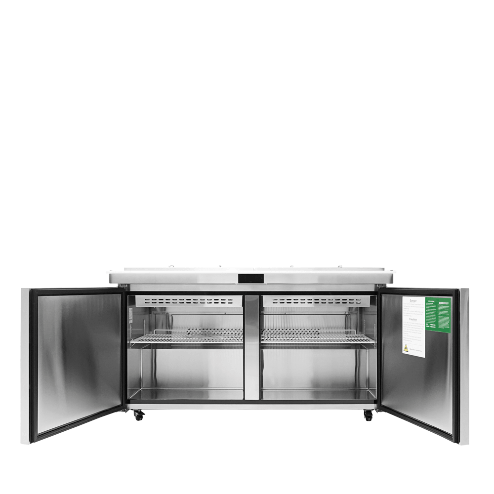 Atosa MSF8307GR-NTCV 60" Mega Top Sandwich Prep Table, 17.2 Cu. Ft.