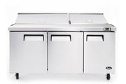 ATOSA MSF8308GR 72 Inch Three - Door Mega top Sandwich Prep Table