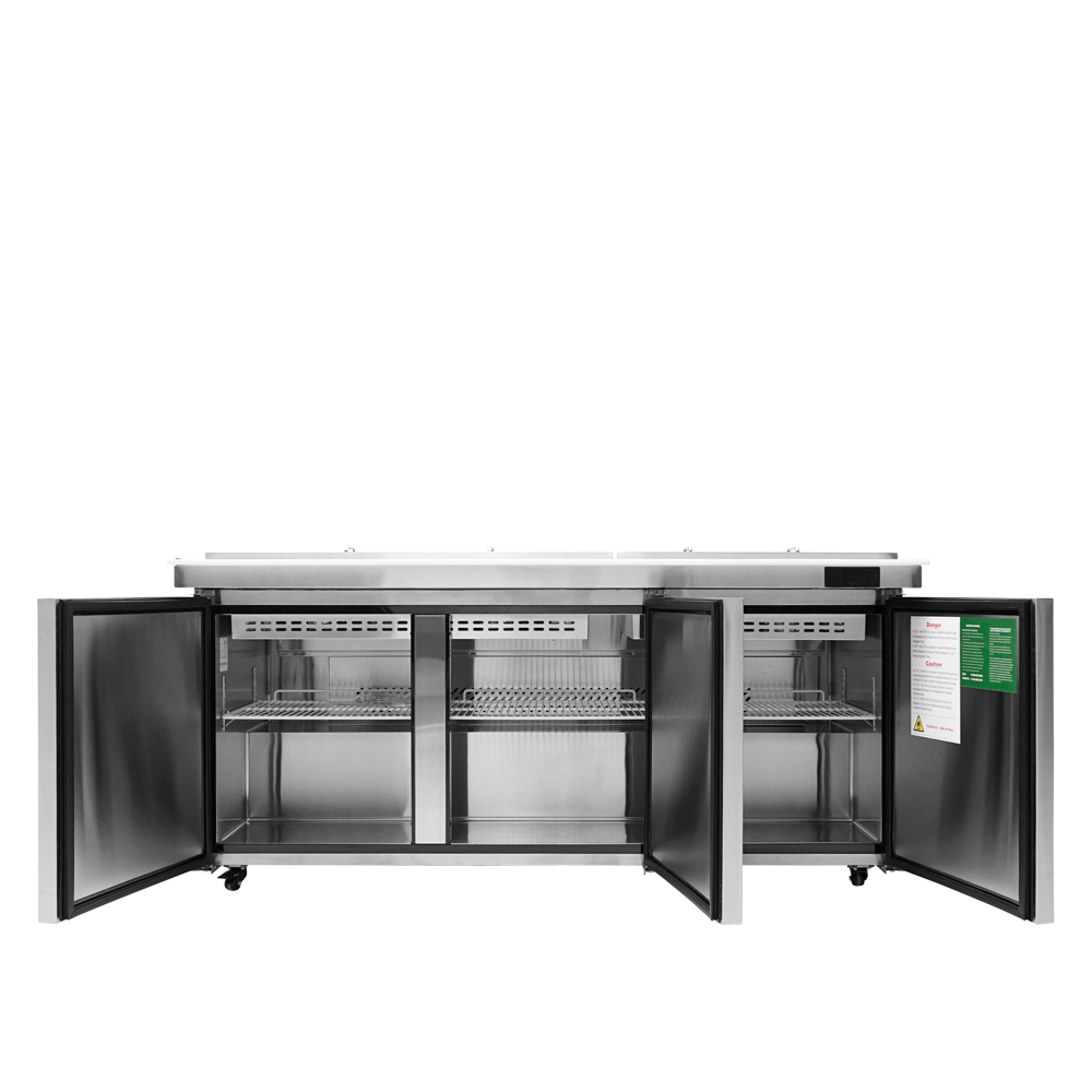ATOSA MSF8308GR - NTCV 3 Door Mega Top Sandwich Prep Table 72"