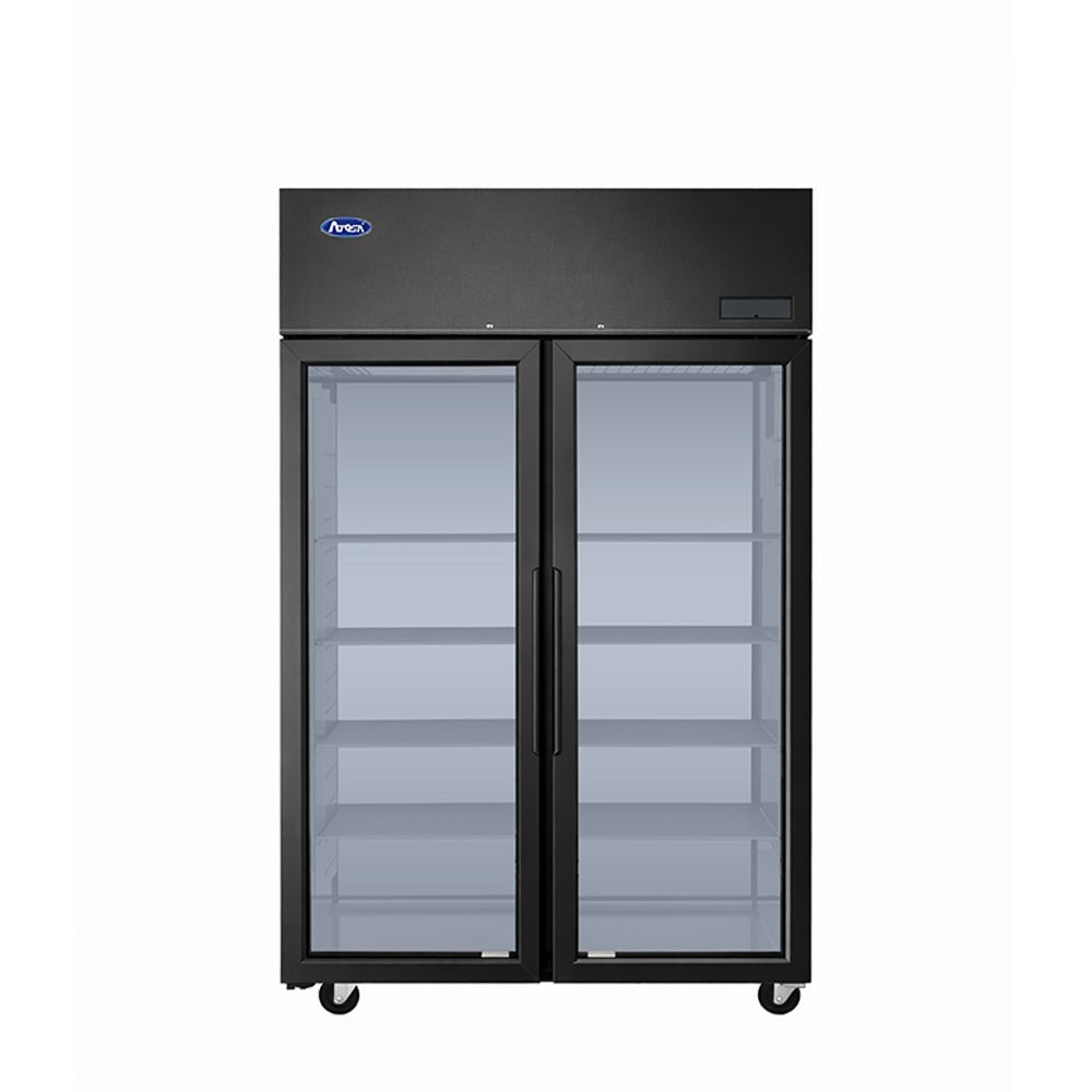 Atosa PLUS-F2B-GD-S-PT 52" Top Mount Pass-Thru Glass-door Refrigerator, 46.3 Cu. Ft.