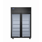 Atosa PLUS-F2B-GD-S-PT 52" Top Mount Pass-Thru Glass-door Refrigerator, 46.3 Cu. Ft.