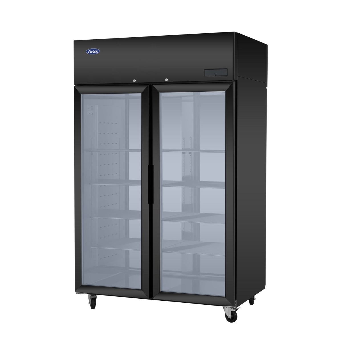Atosa PLUS-F2B-GD-S-PT 52" Top Mount Pass-Thru Glass-door Refrigerator, 46.3 Cu. Ft.