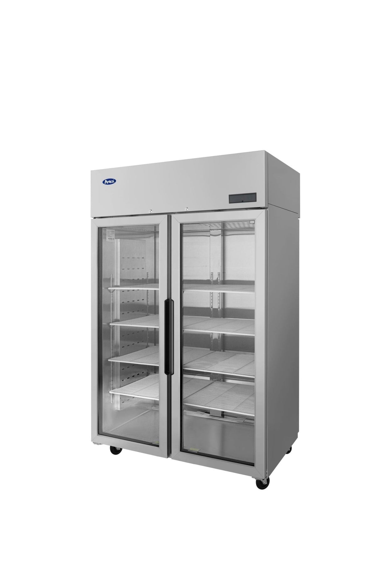 Atosa PLUS-R2-GS-S-PT 52" Top Mount Pass-Thru Glass-door Refrigerator, 46.3 Cu. Ft.