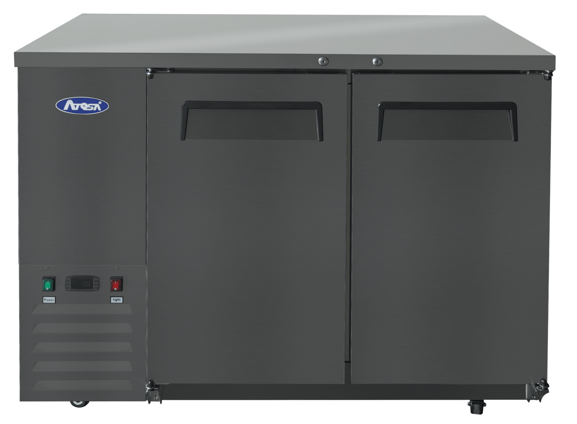 ATOSA SBB48GRAUS2 — 48″ Black Shallow Depth Back Bar Cooler, (Black Exterior), 11.5 Cu. Ft.