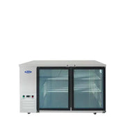 ATOSA SBB59GGRAUS1 — 59″ Shallow Depth Back Bar Cooler with Glass Doors, (S/S Exterior), 15 Cu. Ft. Product Image