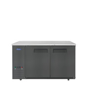 Atosa SBB59GRAUS2 59" Black Shallow Depth Back Bar Cooler, 15 Cu. Ft.
