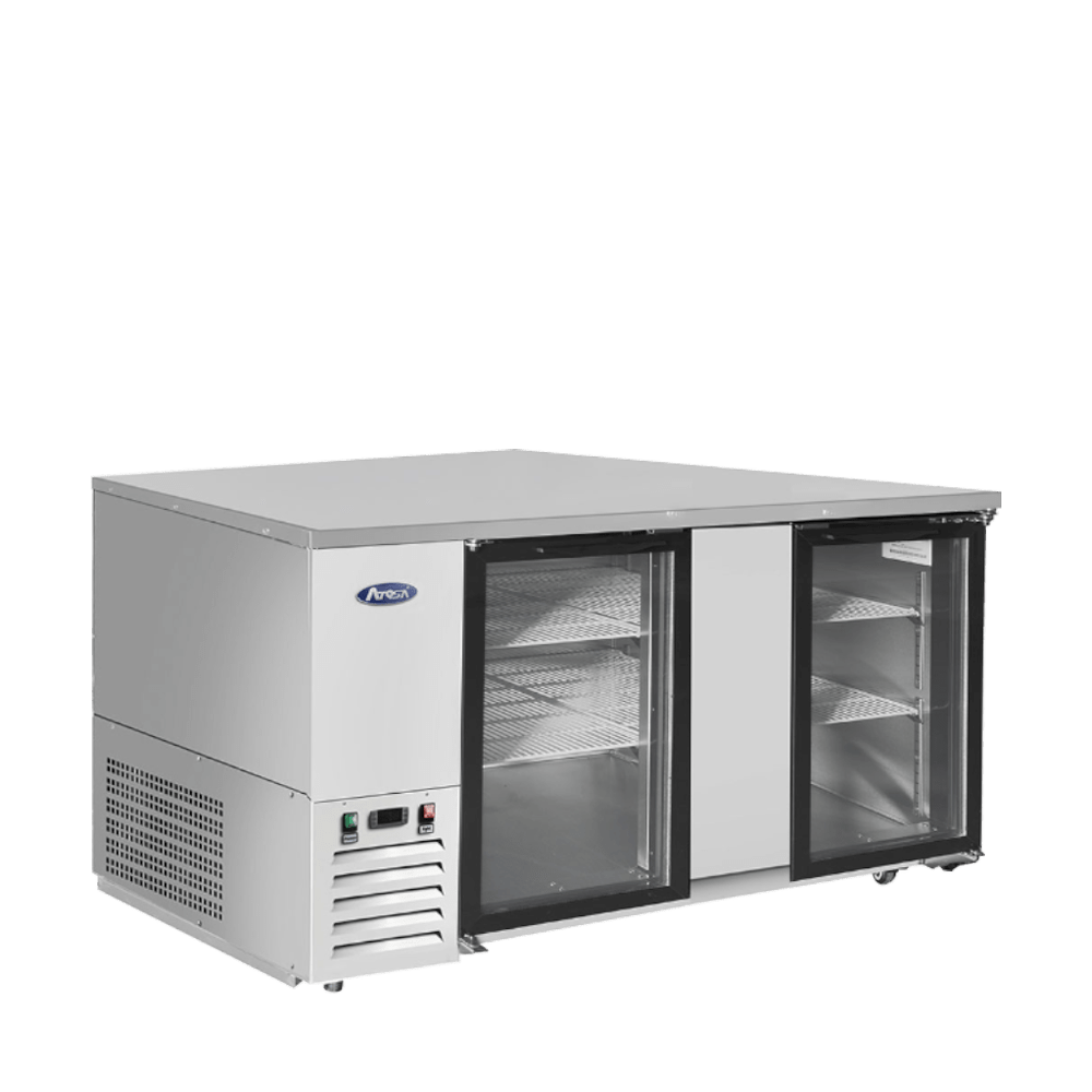 Atosa SBB69GGRAUS1 69" Shallow Depth Back Bar Cooler with Glass Doors, 18.6 Cu. Ft.