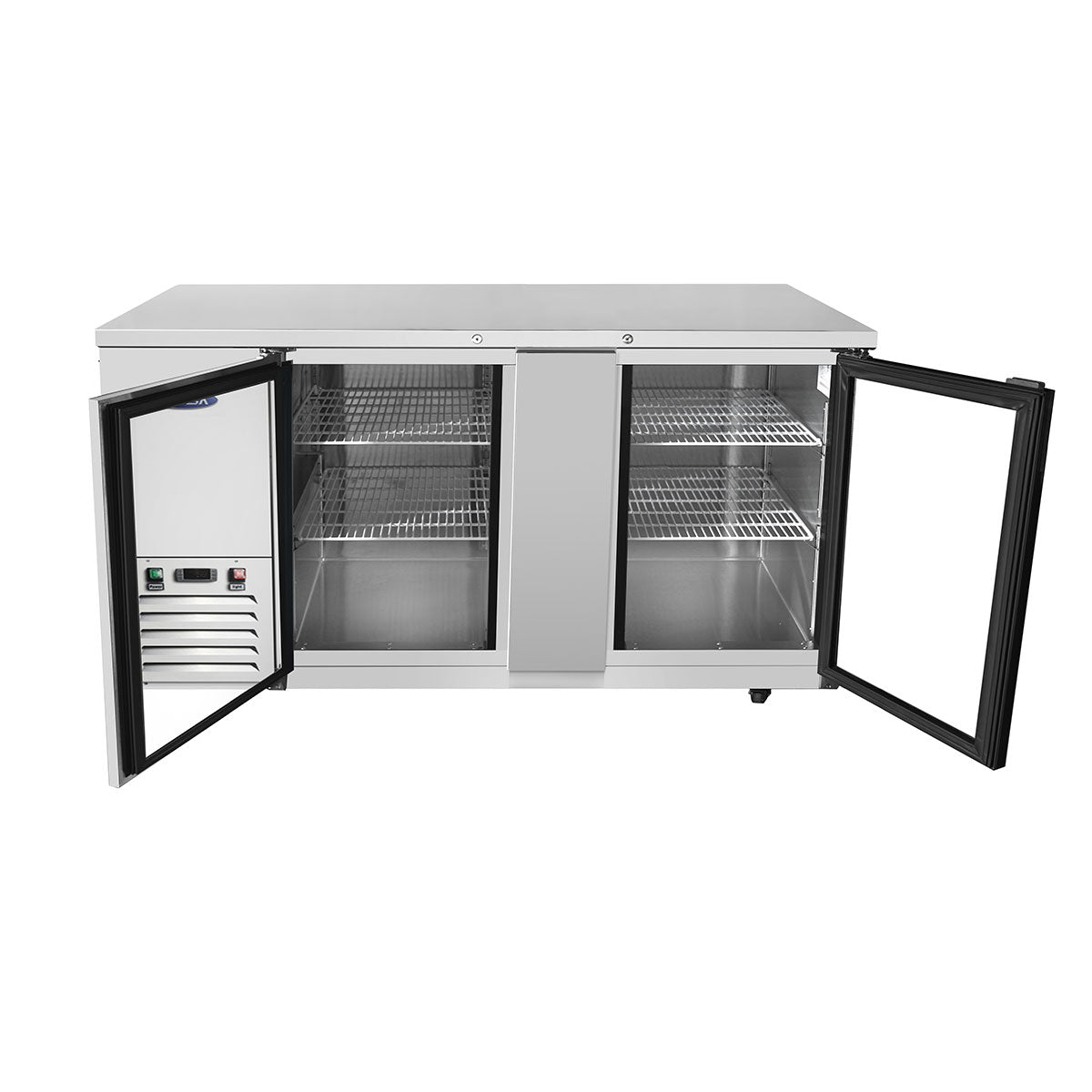 ATOSA SBB69GGRAUS1 — 69″ Shallow Depth Back Bar Cooler with Glass Doors, (S/S Exterior), 18.6 Cu. Ft.