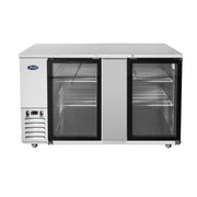 ATOSA SBB69GGRAUS1 — 69″ Shallow Depth Back Bar Cooler with Glass Doors, (S/S Exterior), 18.6 Cu. Ft.