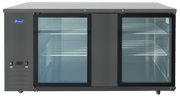 ATOSA SBB69GGRAUS2 — 69″ Black Shallow Depth Back Bar Cooler with Glass Doors, (Black Exterior), 18.6 Cu. Ft.