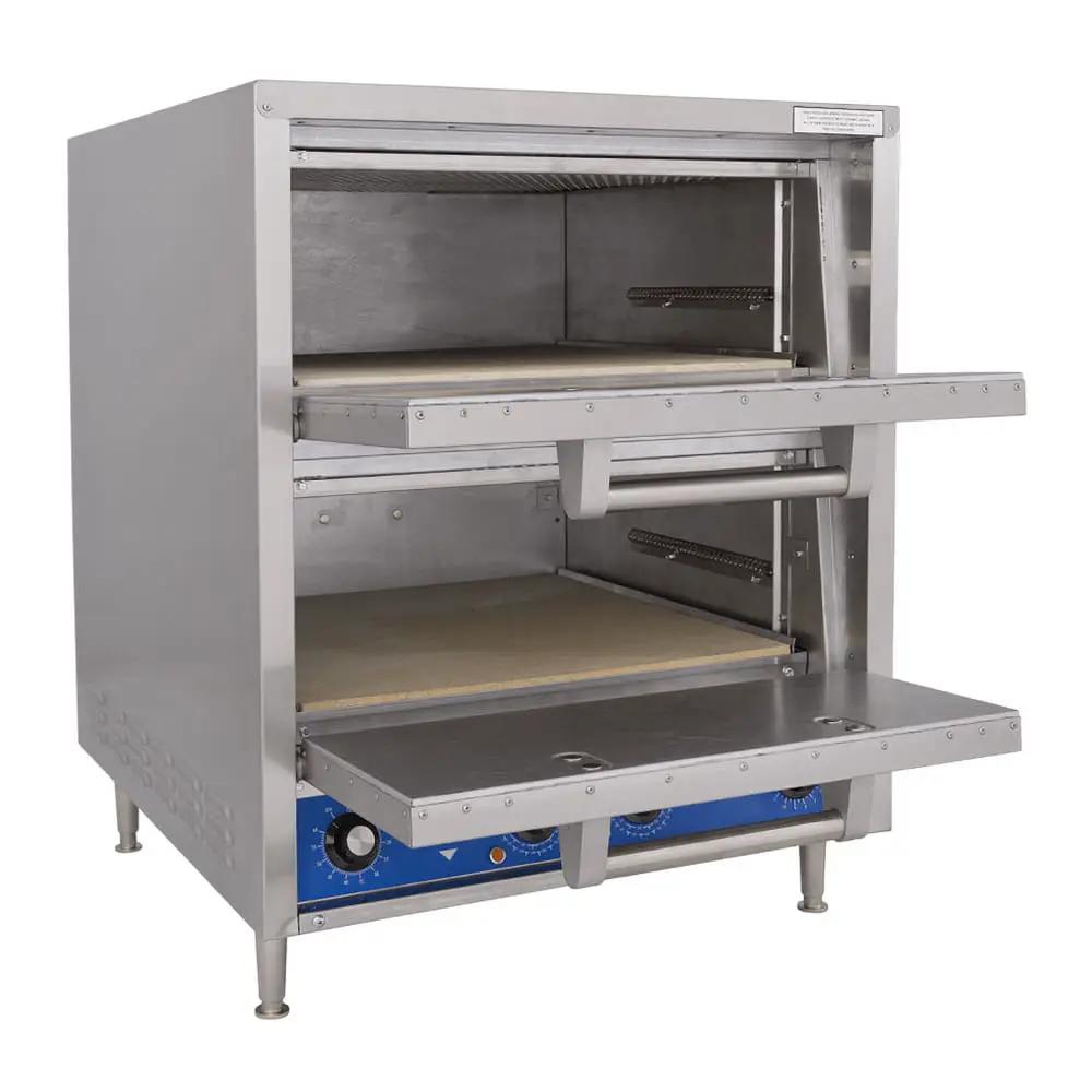 Bakers Pride P48-BL HearthBake Countertop Double Pizza & Pretzel Deck Oven - 208v by Bakers Pride (bakers-pride-p48-bl-hearthbake-countertop-double-pizza-pretzel-deck-oven-208v)