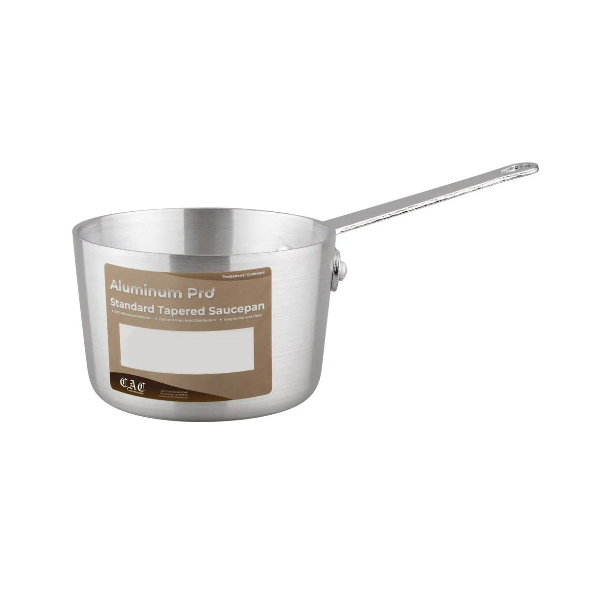 CAC China A9SA-3-1 1.5 Qt. Aluminum Tapered Saucepan, 3 mm Product Image