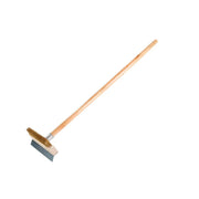 CAC China B2PO-10H36 10" Pizza Oven Brush and Scraper with 36" Wood Handle Product Image