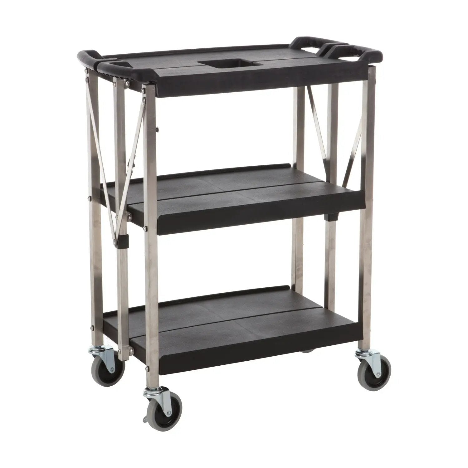 CAC China BTCF-30S Utility Cart Foldable 3-Tier 30x16-1/2x36"H Case Pack of 1 by CAC China (cac-china-btcf-30s-utility-cart-foldable-3-tier-30x16-1-2x36h-case-pack-of-1)