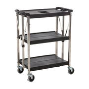 CAC China BTCF-30S Utility Cart Foldable 3-Tier 30x16-1/2x36"H Case Pack of 1 by CAC China (cac-china-btcf-30s-utility-cart-foldable-3-tier-30x16-1-2x36h-case-pack-of-1)