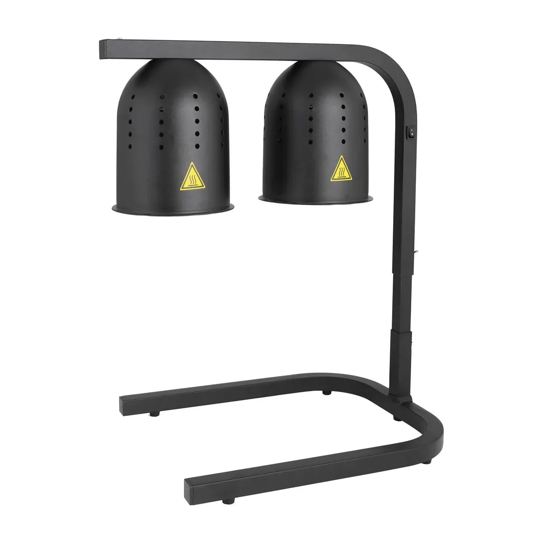 CAC China ELHL-1BLK Heat Lamp Adjustable Black w/ 2 Bulbs Product Image