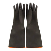 CAC China GLLX-1HD 18-1/2" Heavy-Duty Black Latex Gloves Product Image