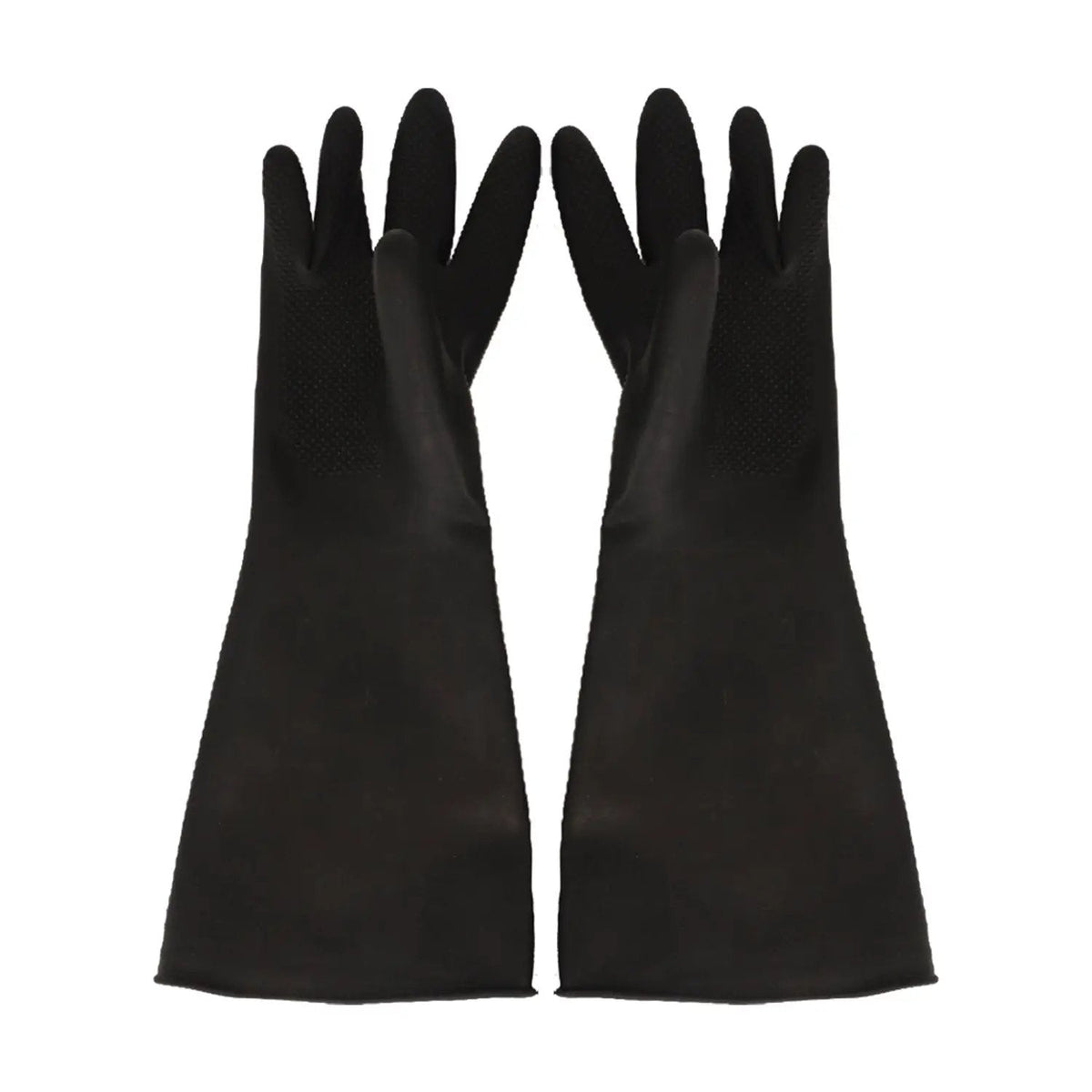 CAC China GLLX-2KL Large Black Latex Gloves Product Image