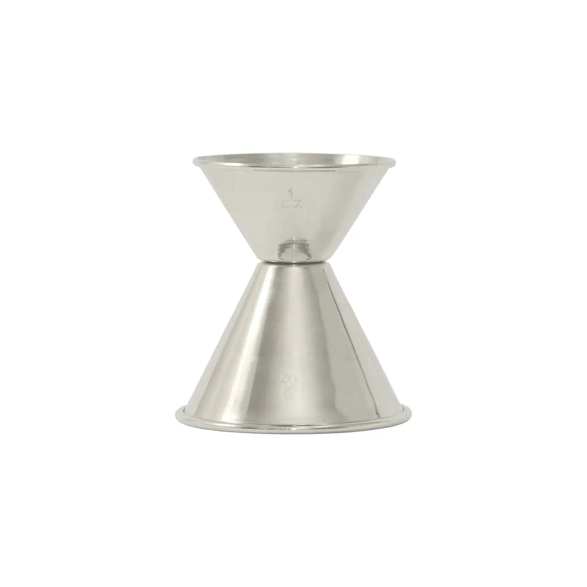 CAC China JG10-200 Jigger SS 1oz/2oz Case Pack of 12/300 by CAC China (cac-china-jg10-200-jigger-ss-1oz-2oz-case-pack-of-12-300)
