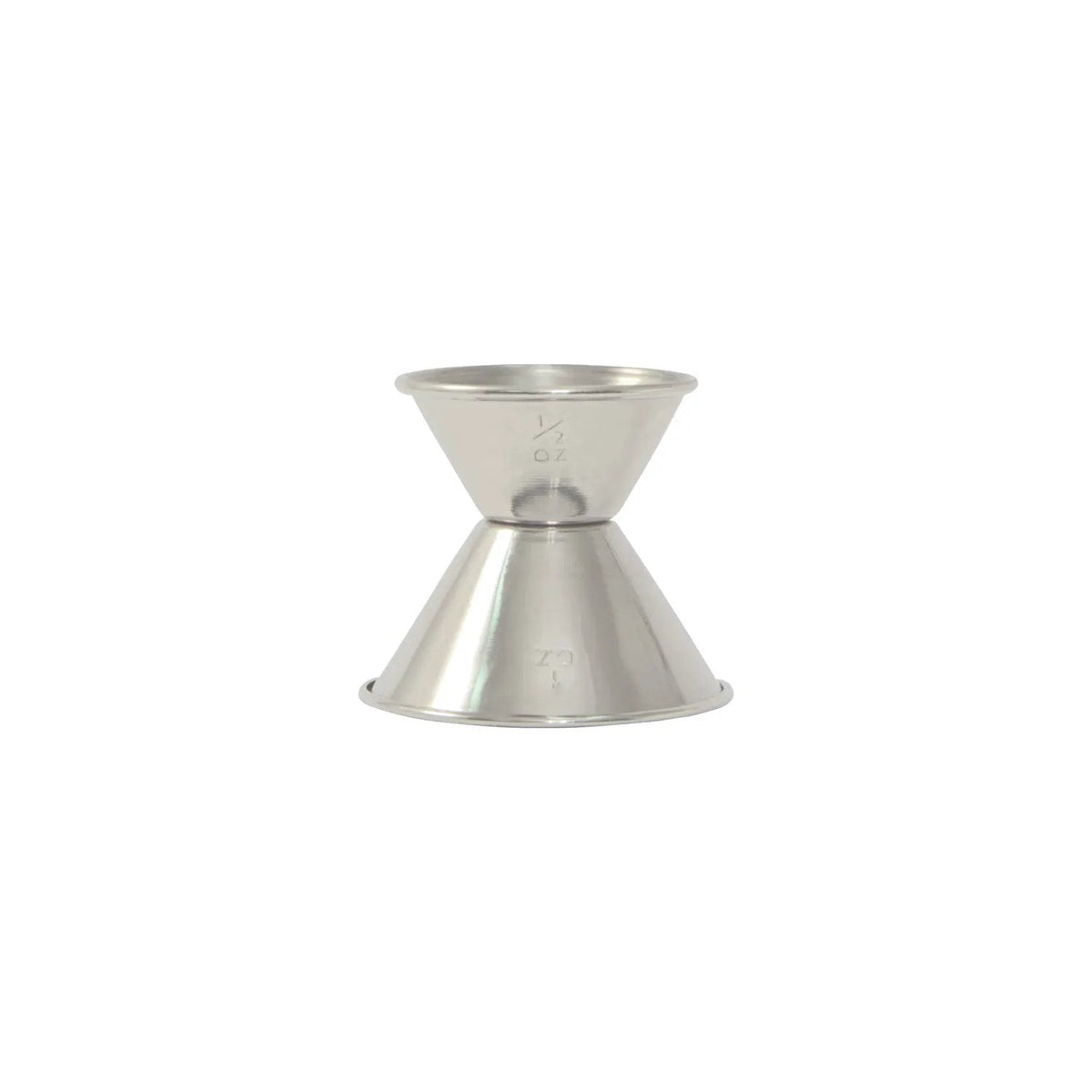 CAC China JG50-100 Jigger SS 0.5oz/1oz Case Pack of 12/300 by CAC China (cac-china-jg50-100-jigger-ss-0-5oz-1oz-case-pack-of-12-300)