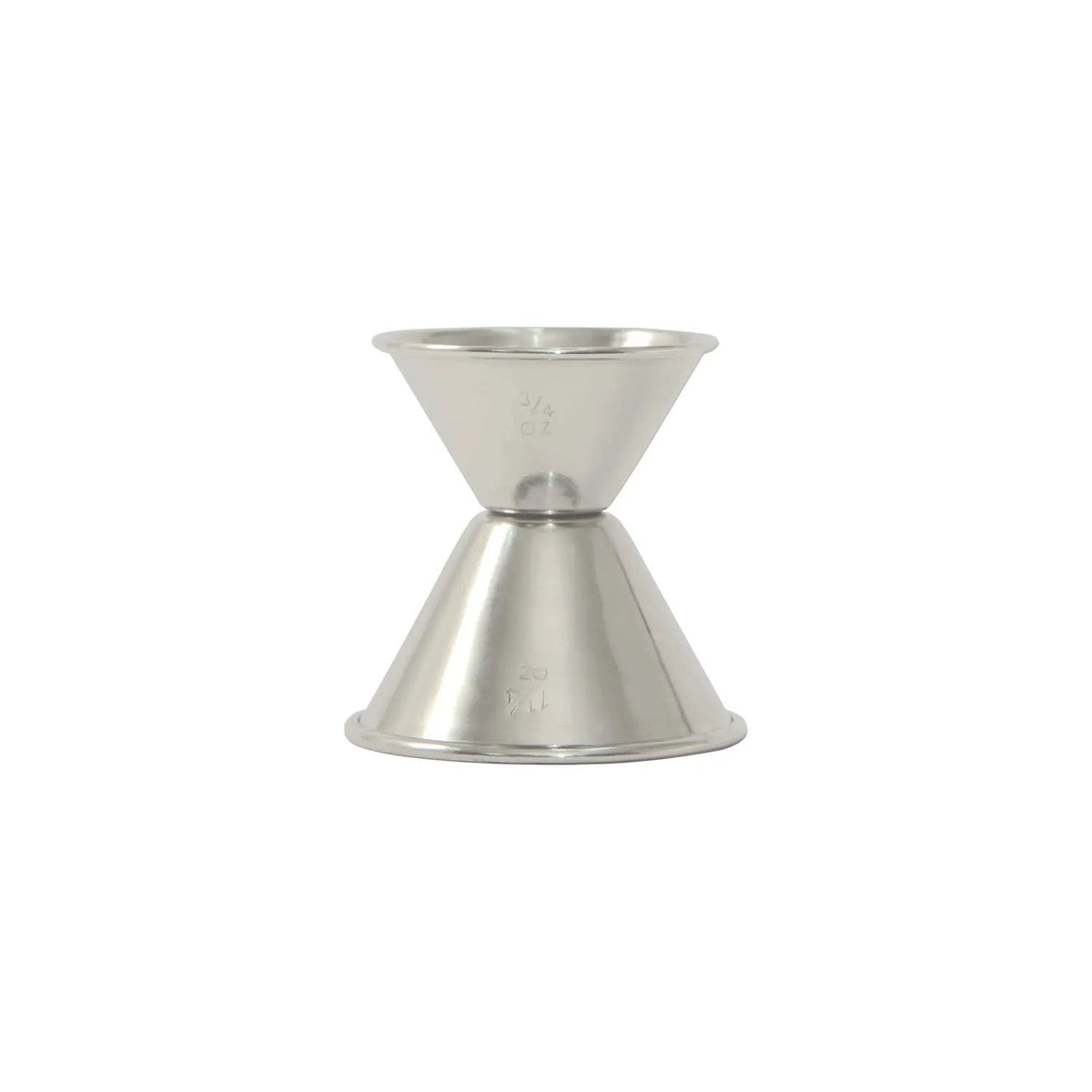 CAC China JG75-125 Jigger SS 0.75oz/1.25oz Case Pack of 12/300 by CAC China (cac-china-jg75-125-jigger-ss-0-75oz-1-25oz-case-pack-of-12-300)