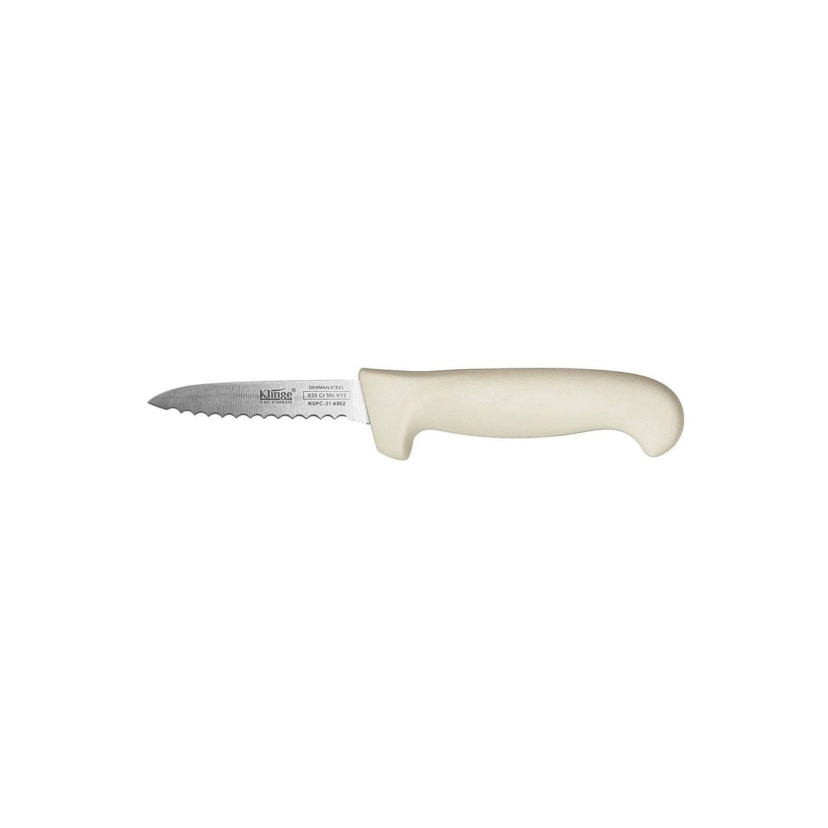 CAC China KSPC-31 Klinge 3-1/4" Serrated Stamped Paring Knife Product Image