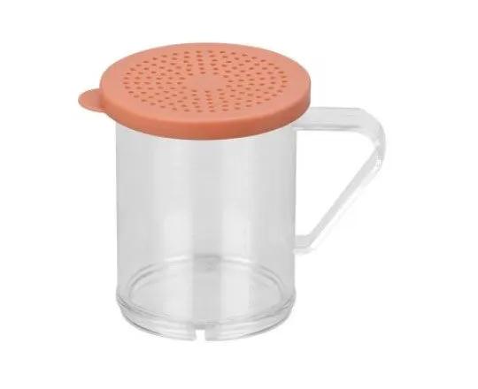 CAC China PDRG-10R-20 10 oz Red Polycarbonate Dredge with 2 mm Lid Product Image