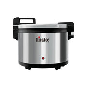 CAC China RCWM-100H RiceAce 100-Cup Electric Rice Warmer with Hinged Lid, Silver Stainless Steel