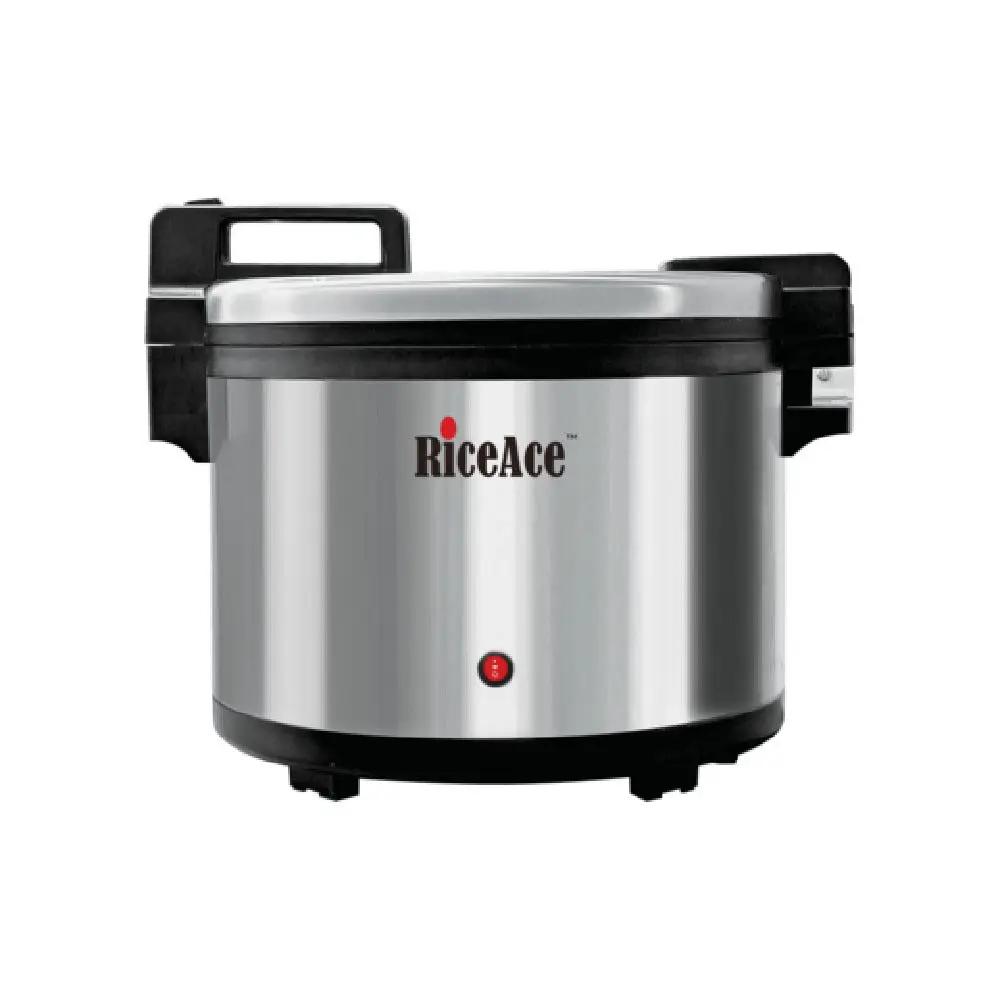 CAC China RCWM-100H RiceAce 100-Cup Electric Rice Warmer with Hinged Lid, Silver Stainless Steel