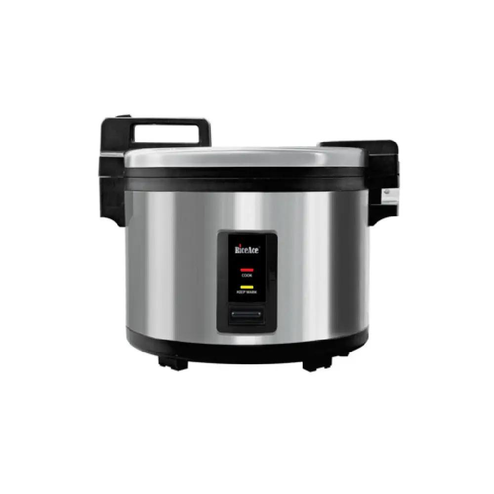 CAC China RCWM-30H RiceAce 30-Cup Electric Rice Cooker and Warmer with Hinged Lid, Silver Stainless Steel