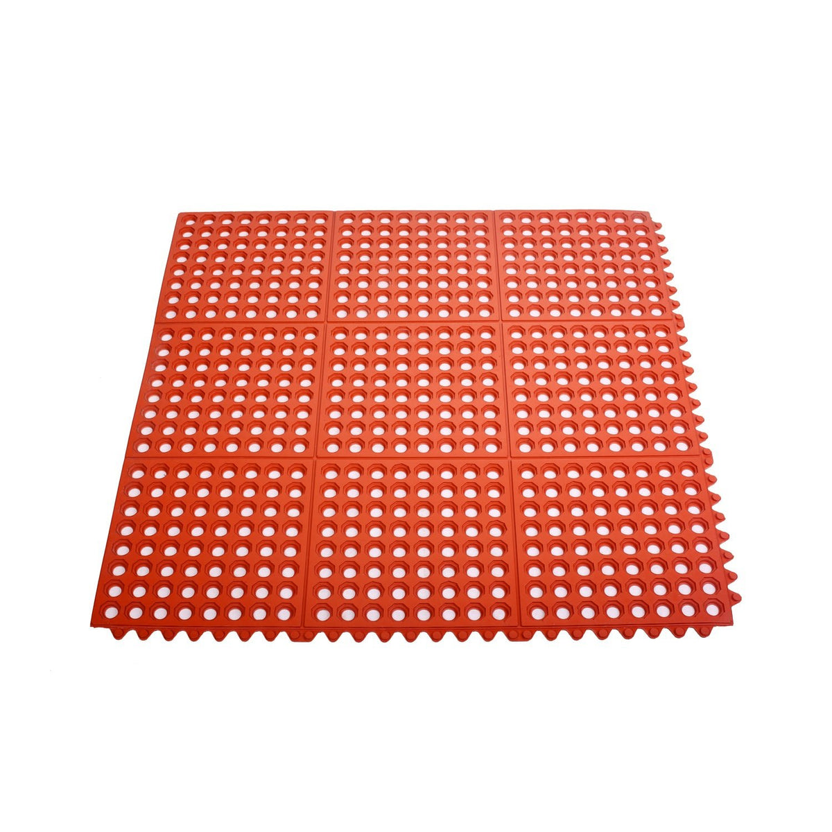 CAC China RMAT-33RD Floor Mat Rubber Interlocking Red 3x3' Case Pack of 1 by CAC China (cac-china-rmat-33rd-floor-mat-rubber-interlocking-red-3x3-case-pack-of-1)