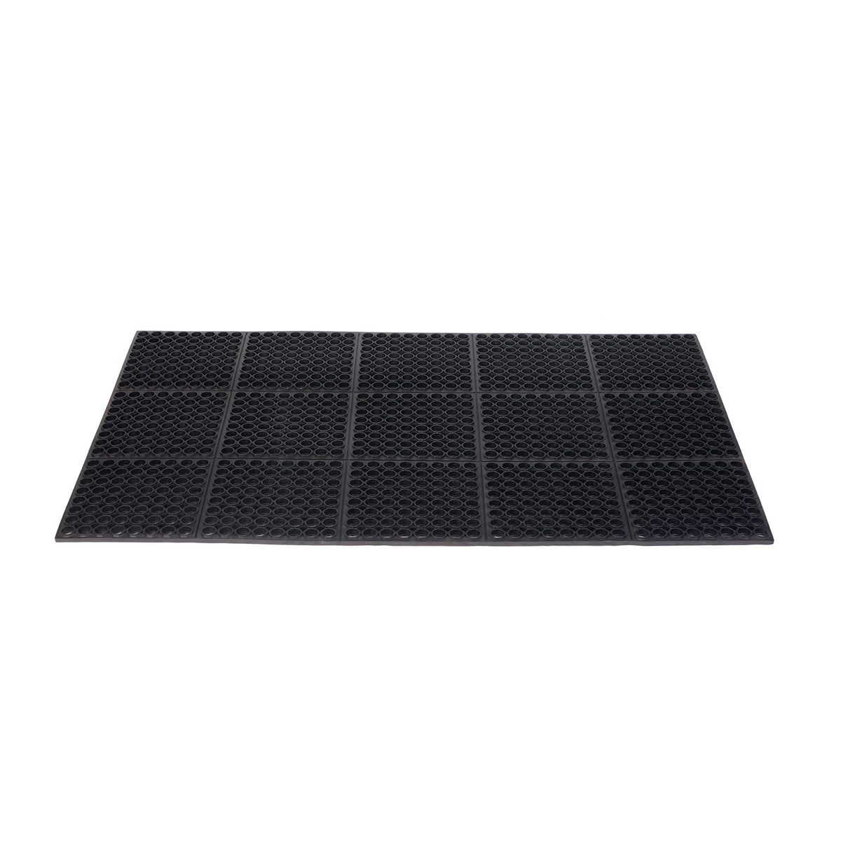 CAC China RMAT-35BK 3' x 5' Black Rubber Floor Mat, Straight Edge Product Image