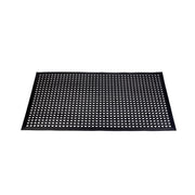 CAC China RMAT-35BK-B 3' x 5' Black Rubber Floor Mat, Beveled Edge Product Image