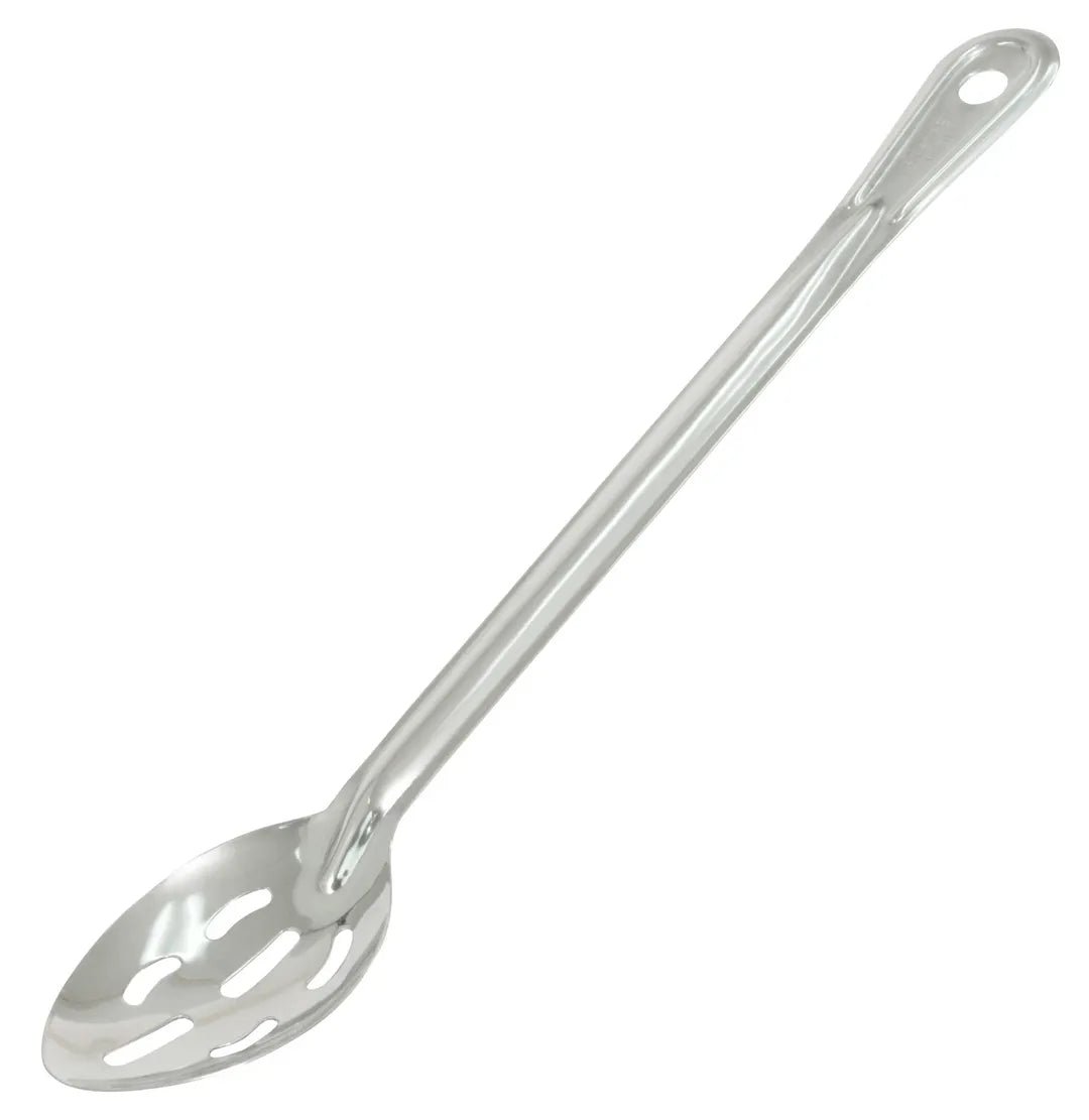 CAC China SBHL-13 13" Stainless Steel Slotted Basting Spoon Product Image