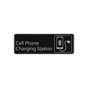 CAC China SCE3-CG10 9" x 3" Cell Phone Charging Station Sign Product Image