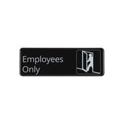 CAC China SCE3-EE05 9" x 3" Employee Only Sign Product Image