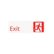 CAC China SCE3-EX20 9" x 3" English Exit Sign, White Product Image