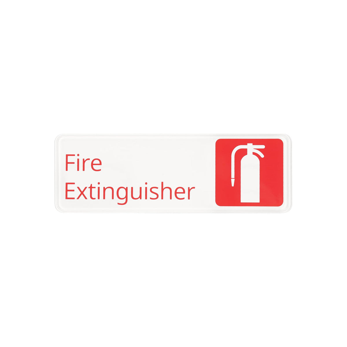 CAC China SCE3-FE21 9" x 3" Fire Extinguisher Sign, White Product Image