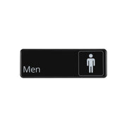 CAC China SCE3-MN26 9" x 3" English Men Restroom Sign Product Image