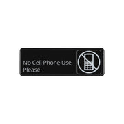 CAC China SCE3-NC15 9" x 3" No Cell Phone Use Sign Product Image