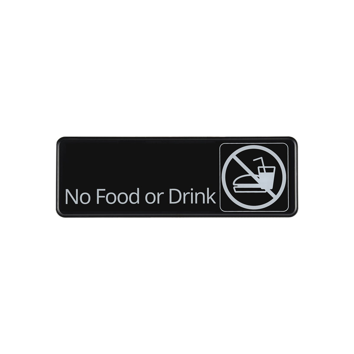 CAC China SCE3-NF14 9" x 3" No Food or Drink Sign Product Image