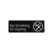 CAC China SCE3-NV18 9" x 3" No Smoking or Vaping Sign Product Image