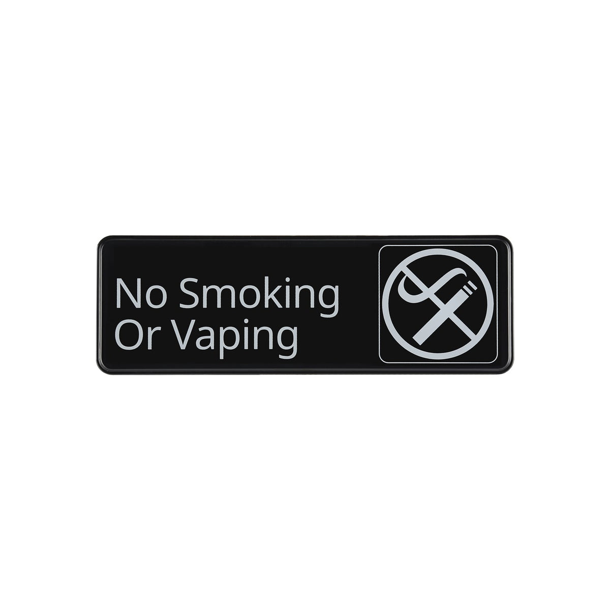 CAC China SCE3-NV18 9" x 3" No Smoking or Vaping Sign Product Image
